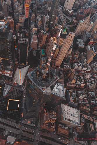 landscape aerial photography of city nature